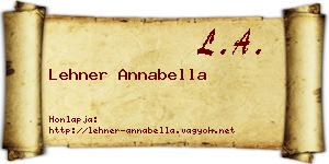 Lehner Annabella névjegykártya